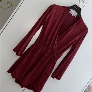 Small suede like romper holiday xmas thanksgiving party christmas photos